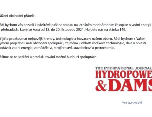 Pozvánka na the International journal on hydropower & dams